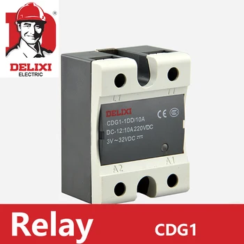 1 CDG1-1DD 10A SSR-10DD 3-32 В постоянного тока до 12-220 В постоянного реле DELIXI Твердотельное реле однофазного управления постоянным током постоянного тока