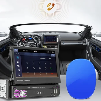 1 Din 7-дюймовый автомобильный Выдвижной экран Беспроводной Carplay Android Auto Автомобильное портативное радио