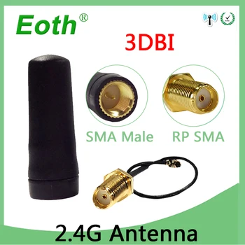 2,4 ГГц Антенна PBX SMA штекерная 3dbi Zigbee 2,4 ГГц wifi антенна мини антенна antena антенна PCI U.FL IPX к удлинительному кабелю RP-SMA с косичкой