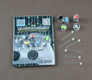 20 комплектов сменных новых кнопок Skull Ghost ABXY LED для контроллера Xbox One с упаковочной коробкой