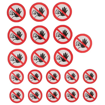 20 Шт. Круглые Наклейки с самоклеящимся Логотипом, Предупреждающие надписи 