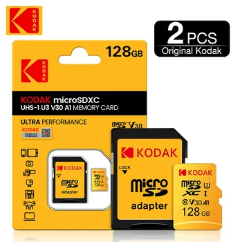2шт Kodak U3 micro sd карта 32 ГБ 64 ГБ 128 ГБ SDXC/SDHC class 10 Карта флэш-памяти micro sd 32 гб карта Бесплатная доставка