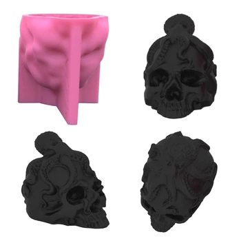 3D Форма с черепом Осьминога из эпоксидной смолы, Поделки, украшения, инструмент для изготовления свечей