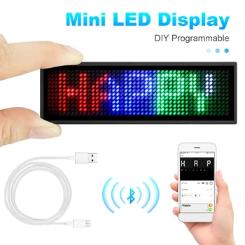 4-символьный светодиодный дисплей С Регулируемой яркостью, Приложение Bluetooth, Экран с подсветкой, Прокрутка, Пользовательский светодиодный значок