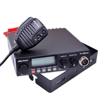 Anytone AT-708 Plus CB Радио Мобильный Приемопередатчик Городского диапазона 24-29 МГц Автомобильная базовая станция AM FM диапазона Приемник Сканирования ASQ Интерком