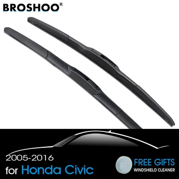 BROSHOO Auto Чистка автомобиля щеткой стеклоочистителя из натурального каучука для Honda Civic Седан Седан с 1998 по 2016 год Автоаксессуары