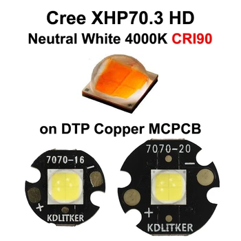 Cree XHP70.3 HD Нейтральный Белый 4000 K CRI80 SMD 7070 светодиодный Фонарик с излучателем DIY Мощный Поисковый Фонарь с чипом Лампы Высокого CRI