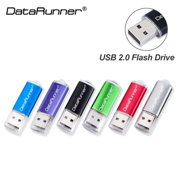 DataRunner Металлический USB Флэш-Накопитель Pen Drive 256 ГБ 128 ГБ 64 ГБ 32 ГБ 16 ГБ 8 ГБ Портативный мини-Флешка 2.0 Memory Stick