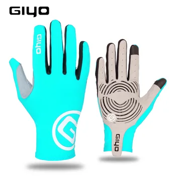 GIYO S-02-L Спортивная Велосипедная перчатка с полным пальцем, Женские Мужские Перчатки для горного Велосипеда, Противоскользящие амортизирующие перчатки для шоссейного велосипеда