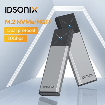 iDsonix NVMe Корпус M2 NVMe SATA SSD Чехол USB 3.1 GEN2 10 Гбит/с Type C Чехол для внешнего жесткого диска Поддержка UASP для Ноутбука Macbook