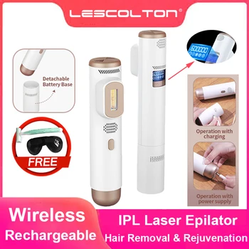IPL Лазерный Эпилятор Для Удаления волос, Постоянный Безболезненный Перезаряжаемый Беспроводной ЖК-дисплей Depiladora В Домашних Условиях Для женщин и Мужчин