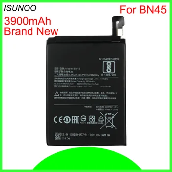 ISUNOO 10 шт./лот, аккумулятор мобильного телефона BN45 3900 мАч для Xiaomi Mi Note 2, Redmi Note 5, сменный аккумулятор