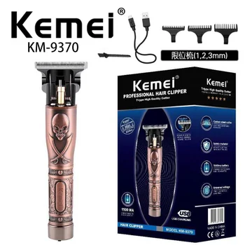 Kemei km-9370 Машинка Для Стрижки Волос на Лысине, Триммер Heavy Hitter, Беспроводной USB-Триммер Для Стрижки Волос