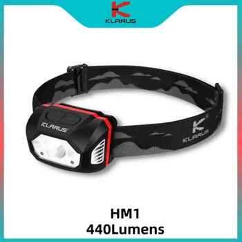 Klarus HM1 Умный налобный фонарь с высокой мощностью, 440ЛМ, USB зарядка, водонепроницаемая фара для пеших прогулок ,