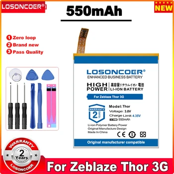 LOSONCOER Thor Аккумулятор емкостью 550 мАч для смарт-часов Zeblaze Thor 3G для Sinsoft watch C1S