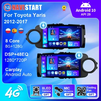 NAVISTART Android 10 Автомобильный Для Toyota Yaris 2012 2013 20014 2015 2016 2017 GPS Навигация DSP Carplay 2 Din Радио Плеер Без DVD