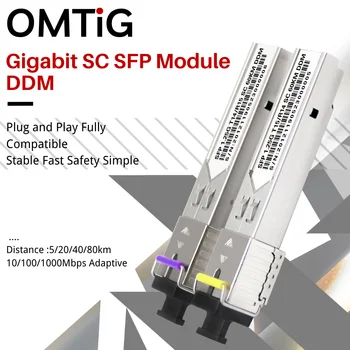 OMTiG 1 пара SFP Модуль 1.25 G SC BiDi 1310nm/1550nm WDM Переключатель SFP Модуль приемопередатчика С переключателем, Совместимым с функцией DDM