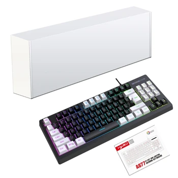 RGB Подсветка Клавиатуры Игровая клавиатура 87 Клавиш USB Шнур Тонкопленочная клавиатура с подсветкой