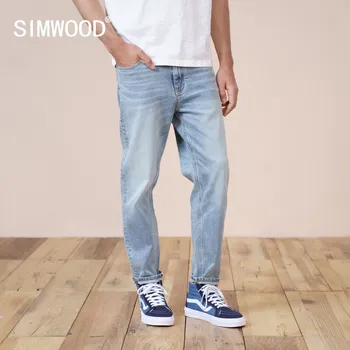 SIWMOOD 2023 S Весенние новые джинсы с лазерной стиркой, мужские облегающие классические джинсовые брюки высокого качества, джинсовые SJ170768