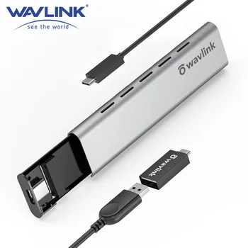 Wavlink M2 SSD Case M.2 к USB 3.1 Gen 2 NVMe SSD Корпус для nvme PCIE UASP M Key NGFF SATA USB C SDD Коробка для жесткого диска Адаптер