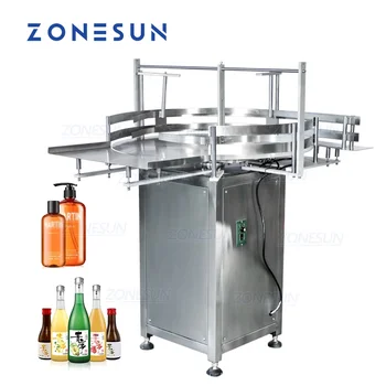 ZONESUN ZS-LP800Z Автоматический круглый поворотный Разборщик пластиковых Стеклянных бутылок, Сортировочный станок для размещения банок
