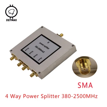 ZQTMAX 380 МГц ~ 2500 МГц 4-полосный SMA микрополосковый разветвитель мощности для усилителя сигнала/ретранслятора/усилителя/маршрутизатора, проект внутреннего покрытия