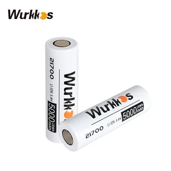 Аккумулятор Wurkkos 3,7 В 21700, 5000 мАч, перезаряжаемые аккумуляторы 3C разряда, литиевая батарея 21700 HD Cell с фонариком