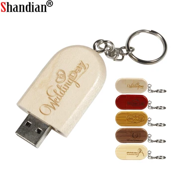 Бесплатные USB-флешки с логотипом на заказ 128 ГБ, Свадебные подарки, флеш-накопитель 64 ГБ, бесплатный брелок для ключей, карта памяти 32 ГБ, 16 ГБ, Овальная флешка