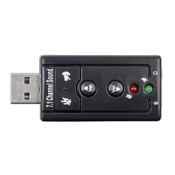 Внешняя звуковая карта USB-7.1, адаптер стереомикрофона для настольного ПК B2RC