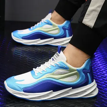 Высококачественная Весенняя мужская обувь 2023 года, подходящая по цвету, Дышащие кроссовки, легкие трендовые кроссовки для бега, мужские Zapatillas De