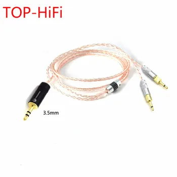Высококачественный Hi-Fi 3.5/6.35/2.5/4.4 мм /xlr Сбалансированный 8-жильный 7n Occ Посеребренный кабель для обновления наушников Hd700 M1060 M1060c