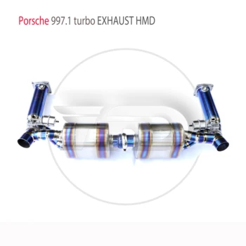Выхлопная система из титанового сплава HMD подходит для Porsche 911 997.1 Turbo Автоматическая модификация Электронный клапан Catback Pipe
