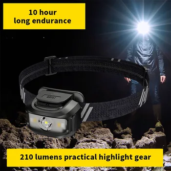 Головной фонарь с длительным сроком службы, практичный фонарик для альпинизма