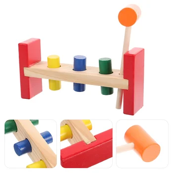 Головоломка для раннего образования, подходящая игрушка Для ногтей, Детские ударные игрушки для малышей 1-2 лет, Деревянные Познавательные Интерактивные