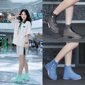 Дизайнерские водонепроницаемые чехлы для обуви, женская защита от дождя, Мужская нескользящая обувь, водонепроницаемый дождевик для обуви