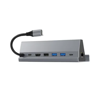 Для паровой палубы док-станция для телевизора Базовая подставка Концентратор Док-станция USB C к RJ45 Ethernet HDMI-совместимый USB3.0 для паровой палубы