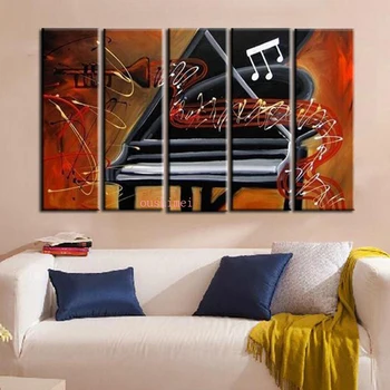 Картина ручной работы на холсте Абстрактная Музыкальная картина маслом Без рамки для Оформления стен комнаты, Картины для Фортепиано, Декор для отеля/KTV Dancer
