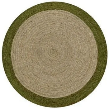 Коврик из 100% натурального джута, плетеный коврик ручной работы, обратимый круглый Коврик, Декор для спальни