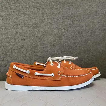 Мужская аутентичная обувь для доков Sebago - Кожаные туфли-лодочки премиум-класса на шнуровке с острым носком AB056