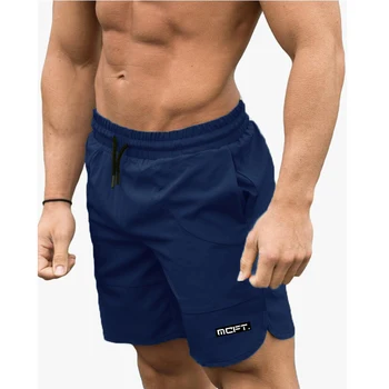 Мужские дышащие быстросохнущие повседневные шорты для занятий бодибилдингом, фитнесом, баскетболом, тренировками, спортивными модными короткими штанами с принтом
