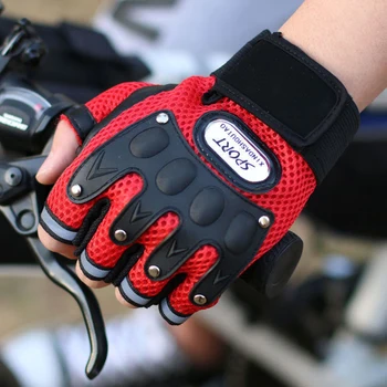 Мужские мотоциклетные перчатки JWOPR, нескользящие дышащие перчатки для занятий спортом на открытом воздухе, перчатки без пальцев для верховой езды, защитные аксессуары для мотоциклов