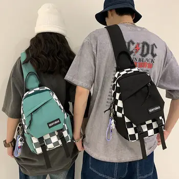 Нагрудная сумка, мужская повседневная Японская спортивная сумка через плечо, Женские легкие сумки через плечо большой емкости, студенческий рюкзак через плечо