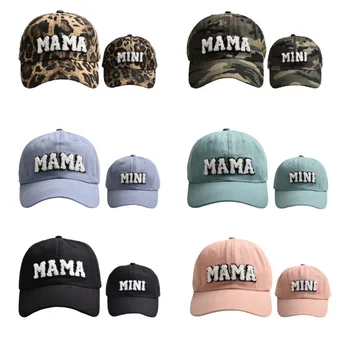 Новые крутые комплекты кепок Mama Mini для женщин и детей, весенне-летние уличные женские бейсболки для мальчиков и девочек для женщин