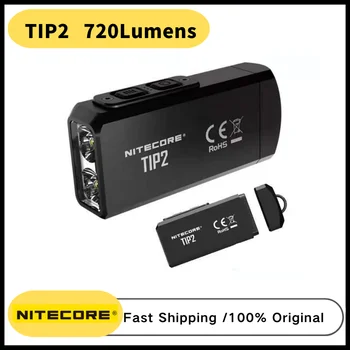 Оригинальный NITECORE TIP2 Mini Light CREE XP-G3 S3 720 люмен USB Перезаряжаемый брелок-фонарик с батареей
