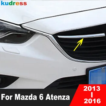 Передняя центральная решетка Решетки, накладка для Mazda 6 Atenza 2013 2014 2015 2016, хромированная решетка для гоночных автомобилей, Аксессуары для формовочной ленты