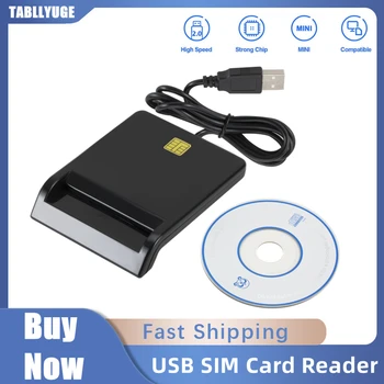 ПЛАНШЕТНЫЙ USB SIM-считыватель смарт-карт для банковских карт IC/ID EMV SD TF MMC Картридеры USB-CCID ISO 7816 для Windows 7 8 10 Linux