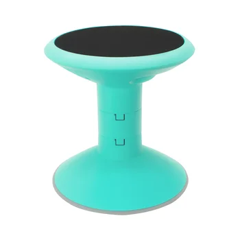Пластиковый вращающийся стул Storex, регулируемая высота сиденья без спинки 12-18 дюймов, бирюзового цвета