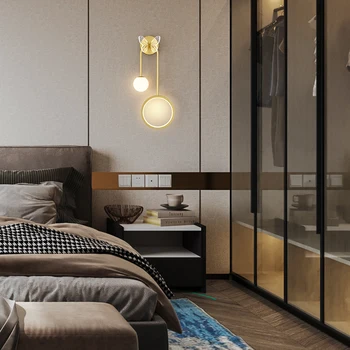 Прикроватная лампа, настенный светильник, легкие роскошные, простые и креативные скандинавские лампы, теплая лампа в виде бабочки в спальне, диван в гостиной, задний бортик