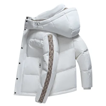 Пуховик для мужчин, Новинка зимы 2022, Высококачественная Короткая термокуртка из 90% белого гагачьего пуха для мужчин, Мужская зимняя куртка