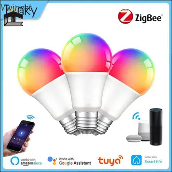 Регулируемая Цветная Светодиодная Лампа E27 Музыкальный Режим Изменение Цвета Умная Лампа Smart Life App Яркость светодиодного Освещения E27 110v 220v